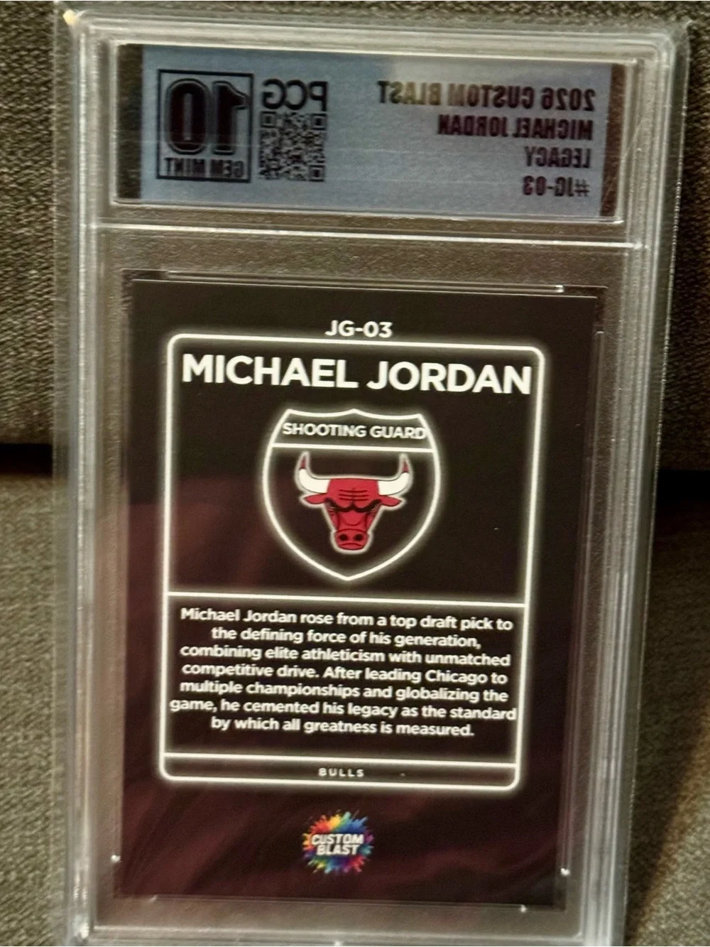 Michael Jordan - 2026 Custom Blast Legacy #JG-03 PCG 10 Gem Mint